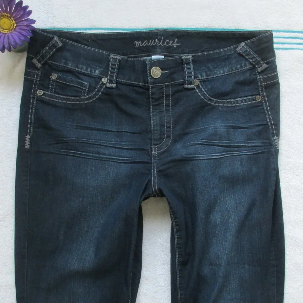 MAURICES Jeans Size 18 Dark Blue Jegging - Picture 1 of 11
